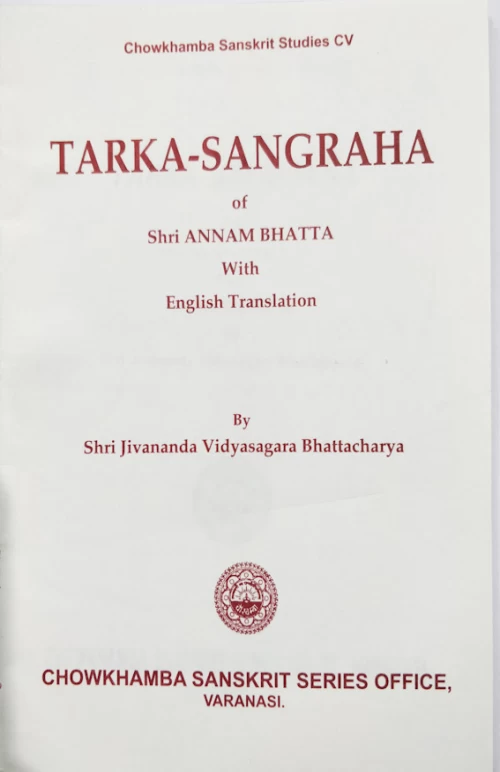 Tarka Sangraha of Sri Annambhatta
